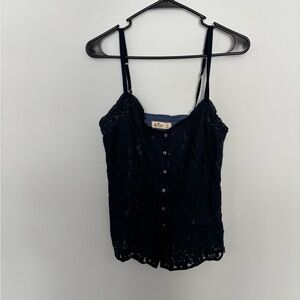 Hollister Navy Lace Camisole Top